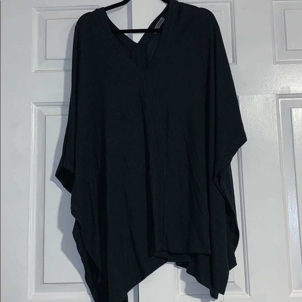 Dark teal poncho sweater